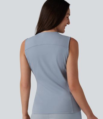 Gilet décontracté SoftlyZero™ Airy à col V et toucher frais