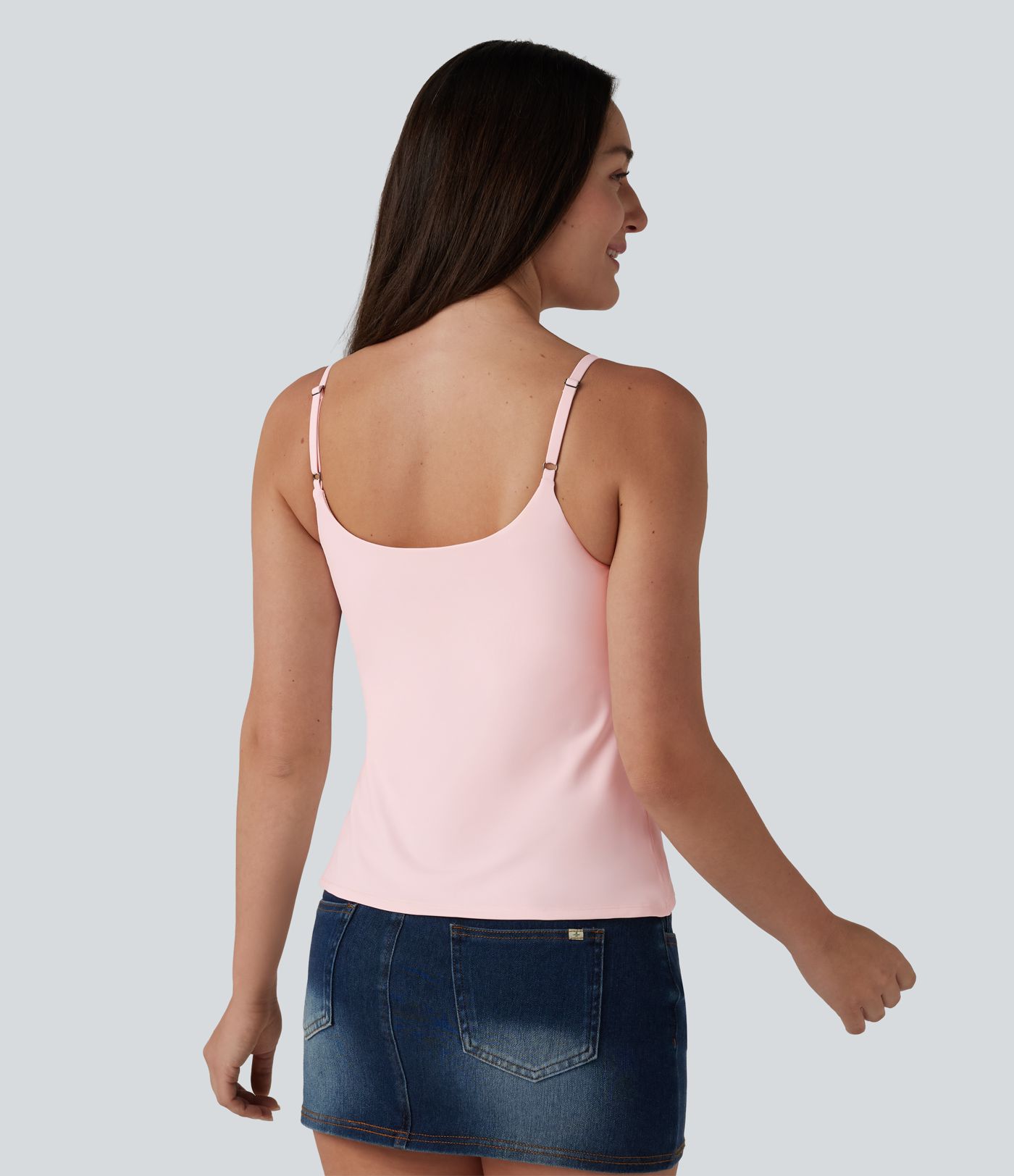 Débardeur décontracté SoftlyZero™ Airy à col U bretelles réglables avec soutien-gorge intégré bonnets B-D