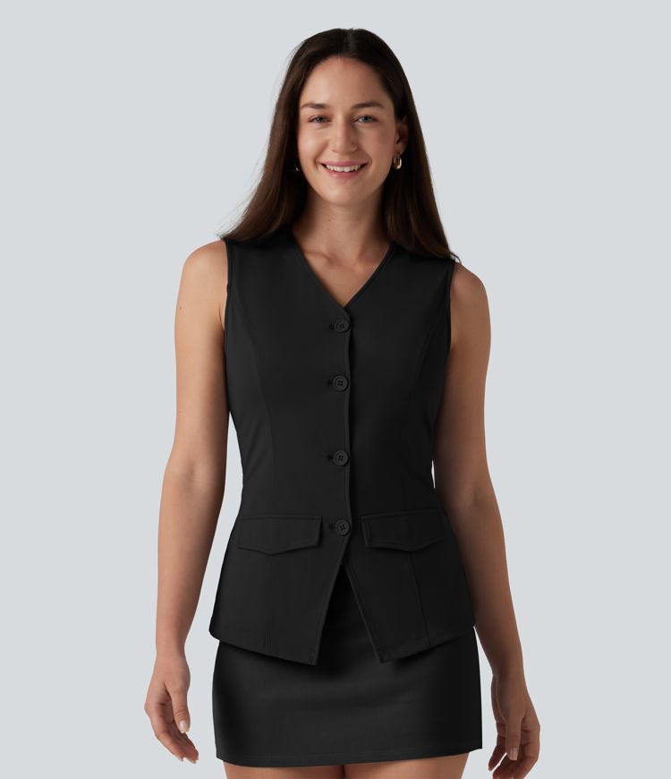SoftlyZero™ Airy V Neck Cool Touch Casual Vest