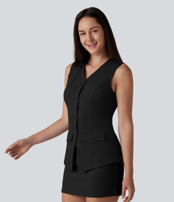 SoftlyZero™ Airy V Neck Cool Touch Casual Vest