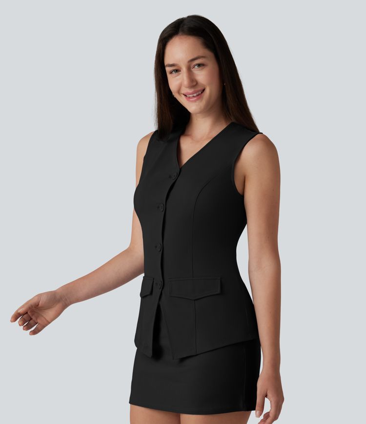SoftlyZero™ Airy V Neck Cool Touch Casual Vest