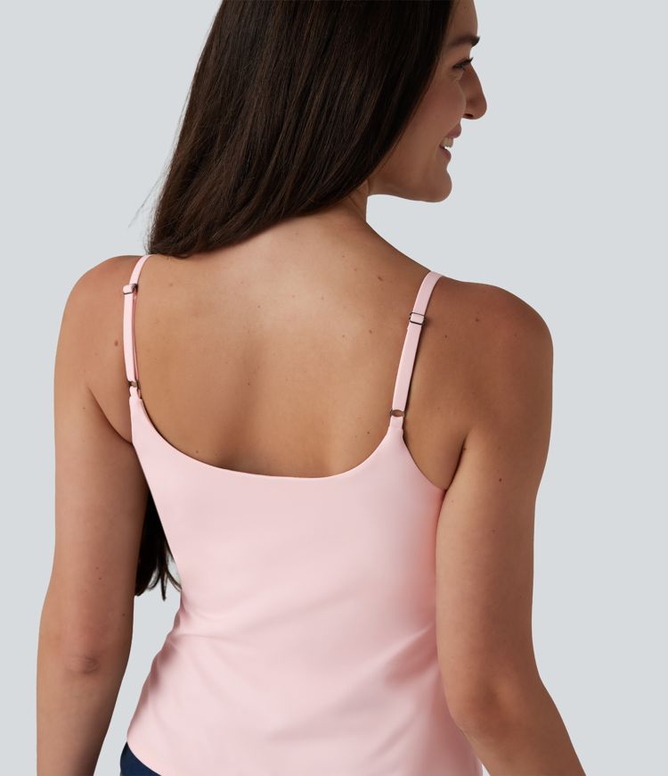 Débardeur décontracté SoftlyZero™ Airy à col U bretelles réglables avec soutien-gorge intégré bonnets B-D