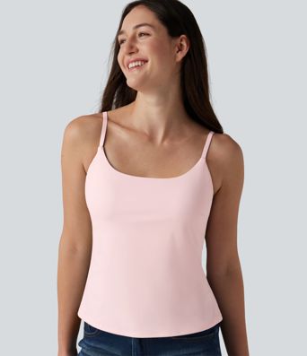 Débardeur décontracté SoftlyZero™ Airy à col U bretelles réglables avec soutien-gorge intégré bonnets B-D