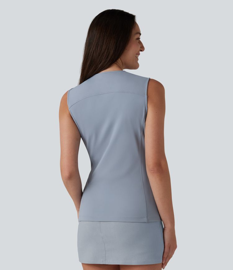 Gilet décontracté SoftlyZero™ Airy à col V et toucher frais