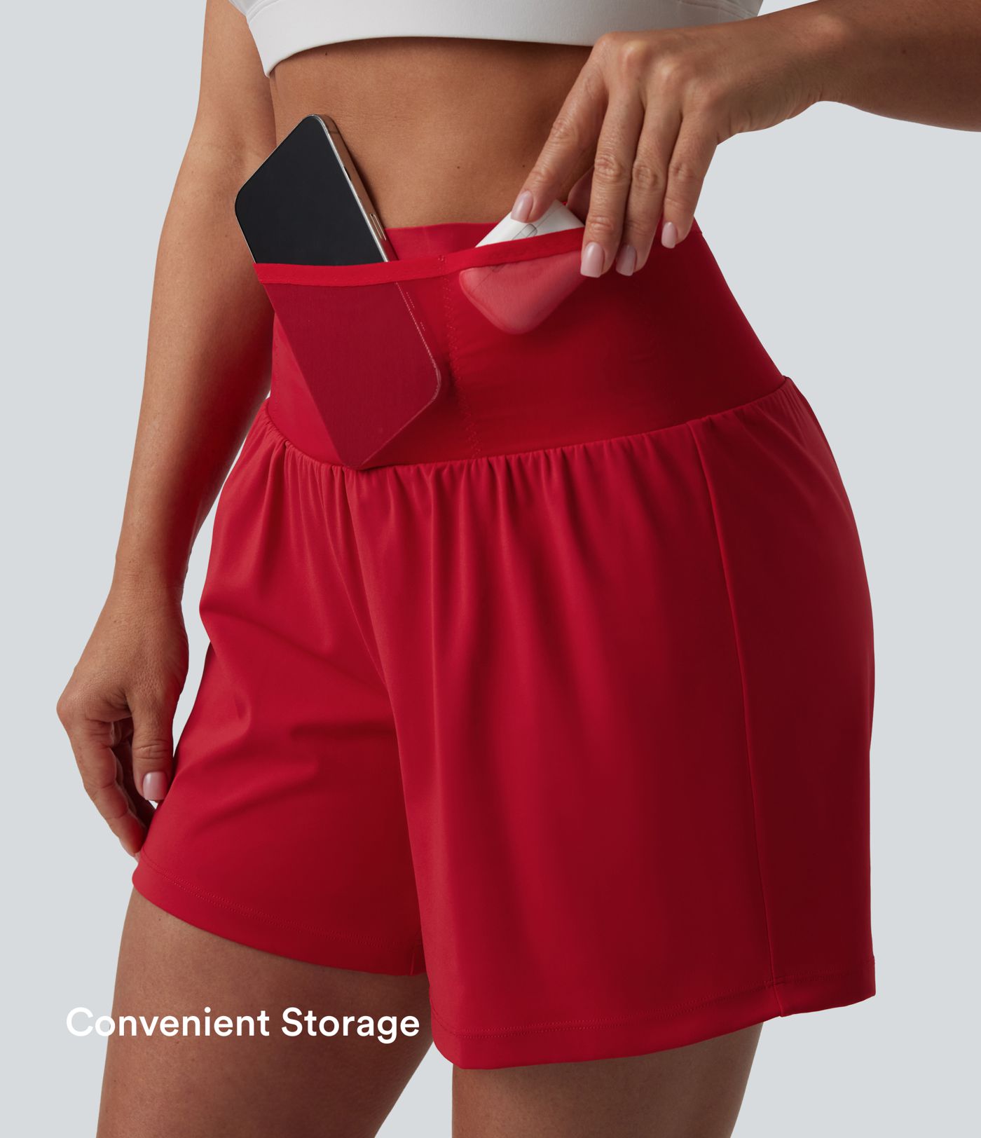 SoftlyZero™ Airy High Waisted Tummy Control 2-in-1 Cool Touch Yoga Shorts with Pockets SoftlyZero™ Airy High Waisted Tummy Control 2-in-1 Cool Touch Yoga Shorts with Pockets