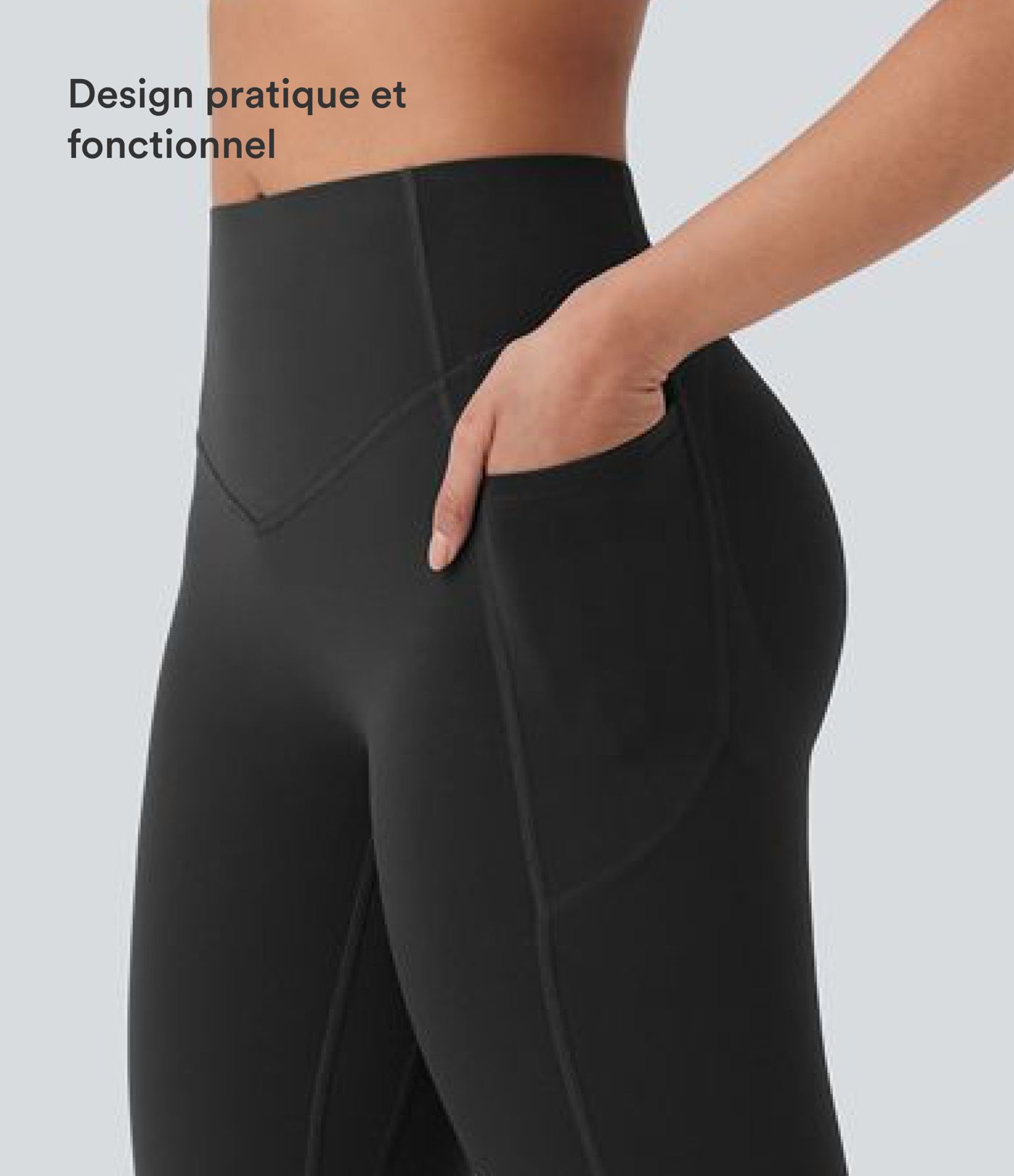Legging de yoga gainant galbant taille haute avec fronces et poches Halara UltraSculpt™ Legging de yoga gainant galbant taille haute avec fronces et poches Halara UltraSculpt™