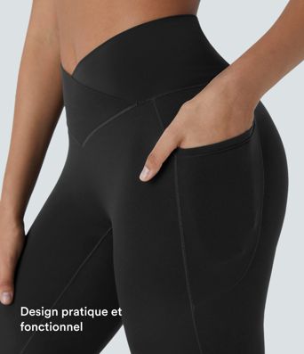 Softlyzero™ Legging Capri Unis Poches Croisées - UPF50+