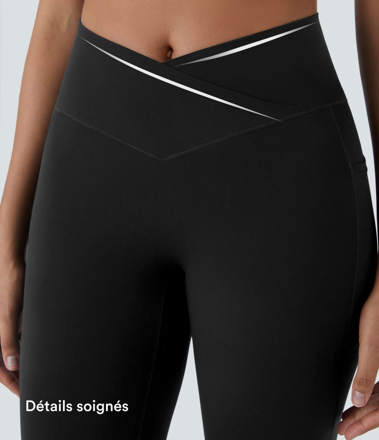 Softlyzero™ Legging Capri Unis Poches Croisées - UPF50+