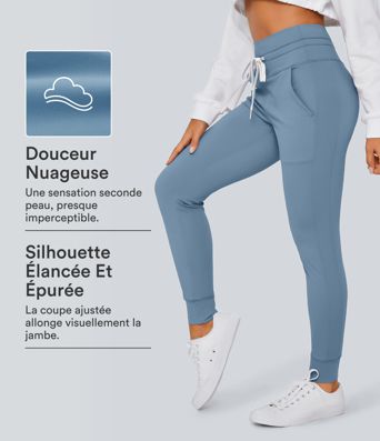 Jogging taille haute Softlyzero™ Plush avec cordon de serrage et poches latérales