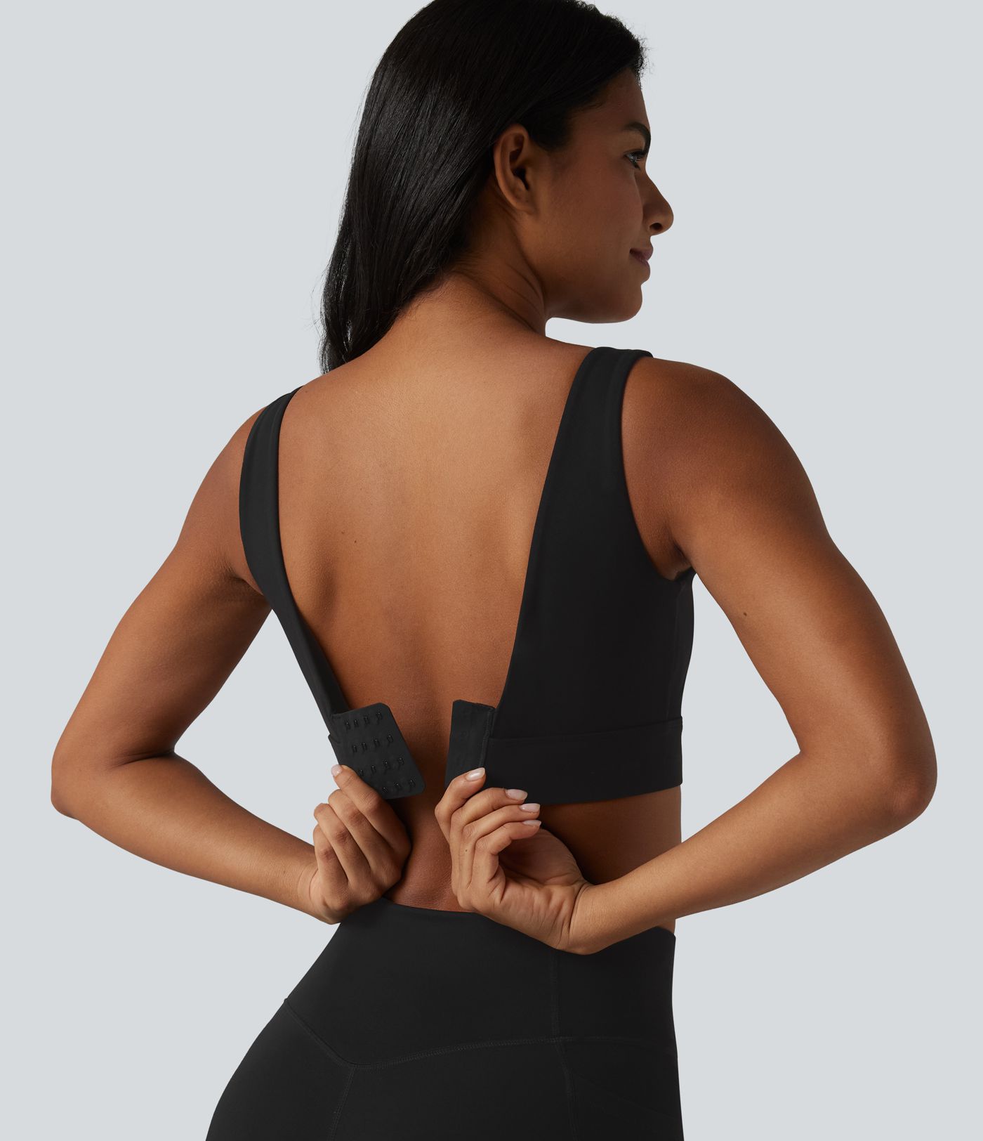 Halara Ultrasculpt™ Medium Support Backless Adjustable Buckle Built-in Bra Training Sports Bra Halara Ultrasculpt™ Medium Support Backless Adjustable Buckle Built-in Bra Training Sports Bra