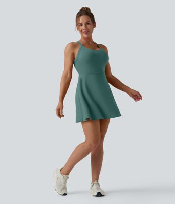 Softlyzero™ Airy - Rückenfreies Sportkleid mit Seitentaschen und Cool-Touch - Easy Peezy Edition, E-G Cups