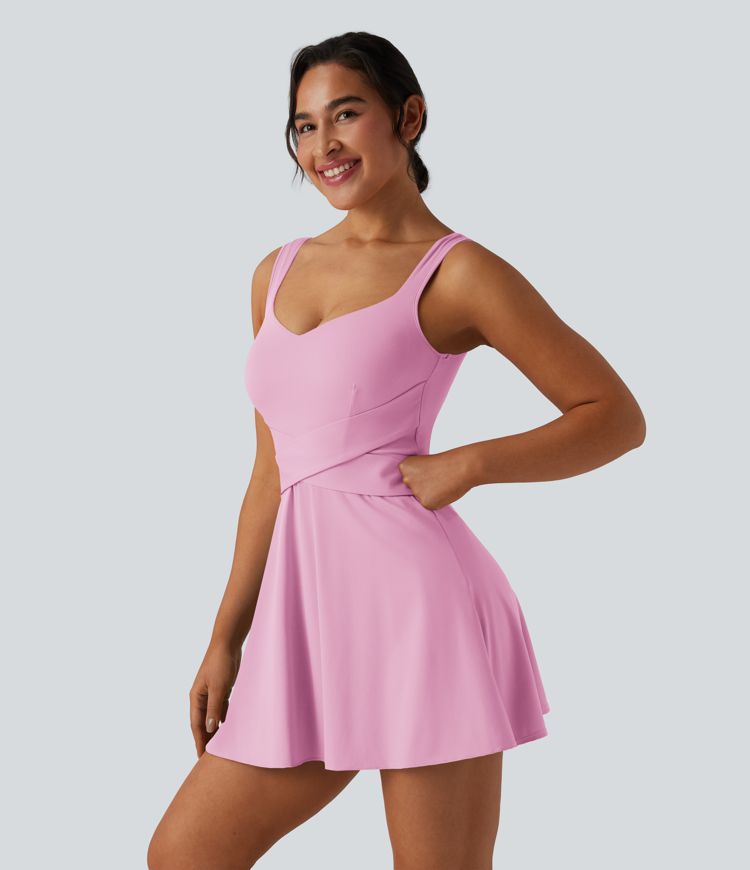 SoftlyZero™ Airy 2-in-1 Cool Touch Mini Tennis Active Dress with Pocket-Easy Peezy Edition-UPF50+