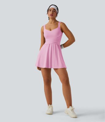 SoftlyZero™ Airy 2-in-1 Cool Touch Mini Tennis Active Dress with Pocket-Easy Peezy Edition-UPF50+