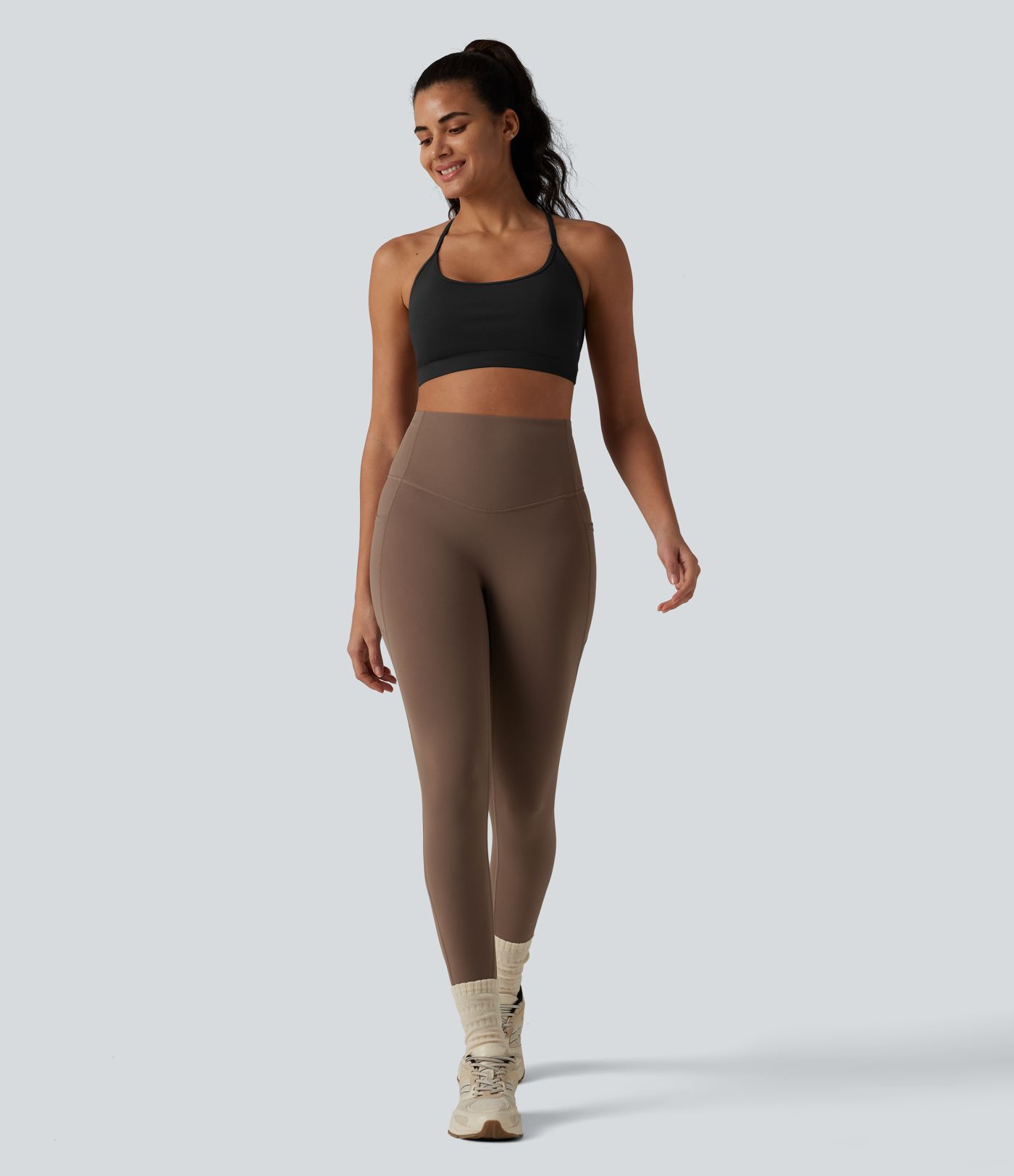 Ribbed Knit Low Support Crisscross Backless Built-in Bra Yoga Sports Bra Ribbed Knit Low Support Crisscross Backless Built-in Bra Yoga Sports Bra
