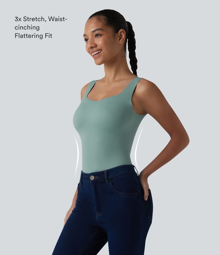 Built-in Bra Casual Tank Top B-E Cups