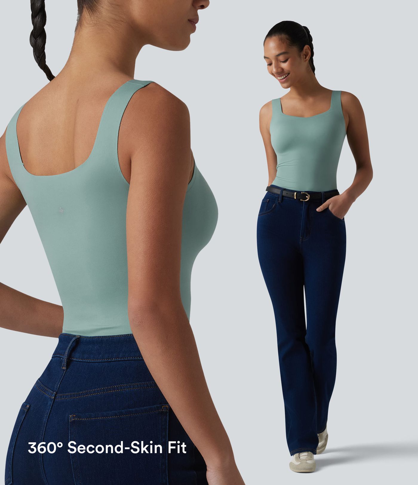 Built-in Bra Casual Tank Top B-E Cups