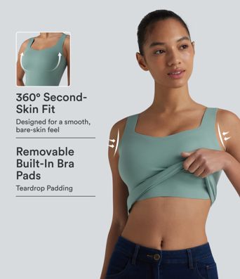 Built-in Bra Casual Tank Top B-E Cups