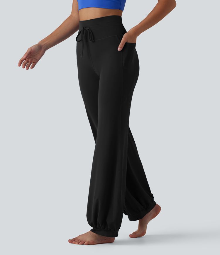 SoftlyZero™ High Waisted Drawstring Dance Balloon Pants with Pockets-UPF50+