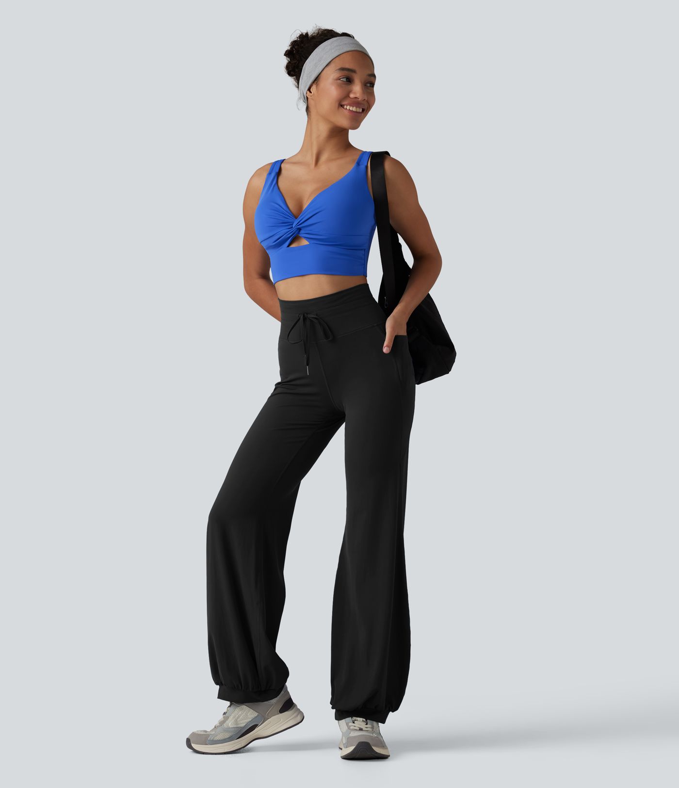 SoftlyZero™ High Waisted Drawstring Dance Balloon Pants with Pockets-UPF50+