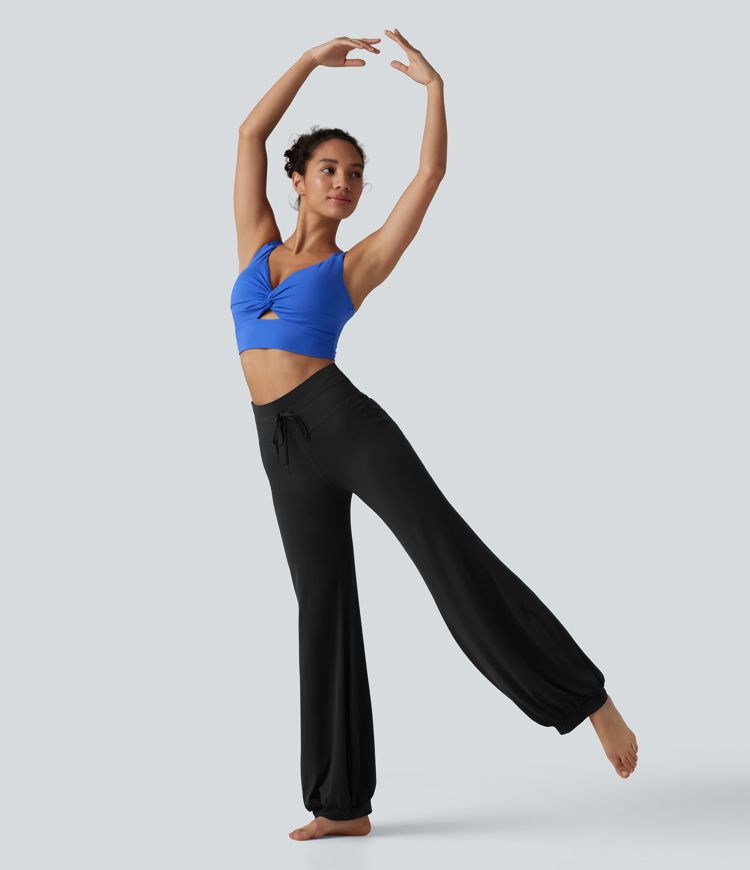 SoftlyZero™ High Waisted Drawstring Dance Balloon Pants with Pockets-UPF50+
