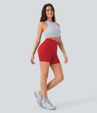 Halara UltraSculpt™ High Waisted Scrunch Butt Lifting Tummy Control Pocket Shaping Workout Biker Shorts 5''