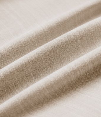 Lässiges, fließendes Midikleid in Leinenoptik mit Bindeband vorne Lässiges, fließendes Midikleid in Leinenoptik mit Bindeband vorne