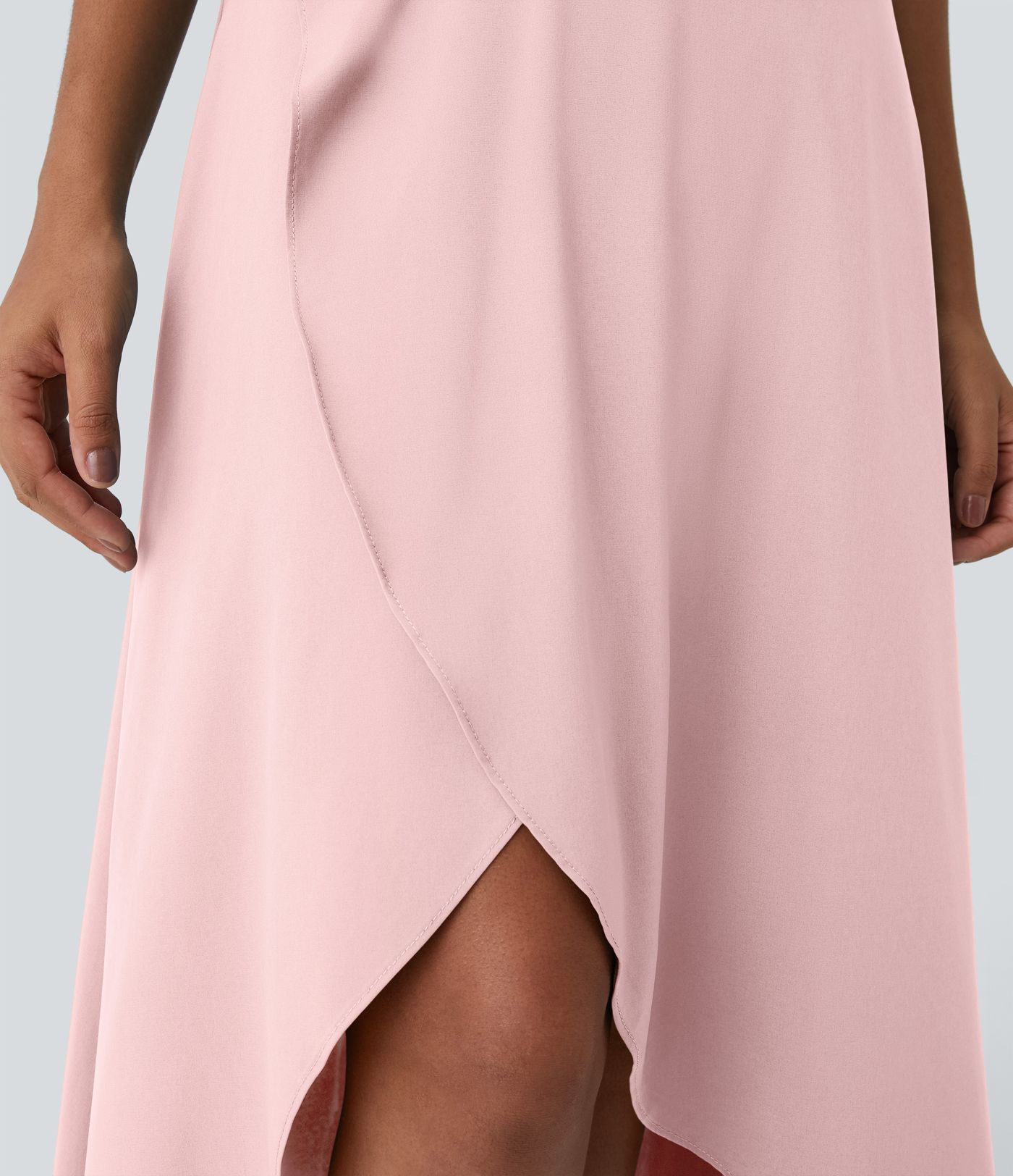 Breezeful™ High Waisted High Low Ruffle 2-in-1 Flowy Quick Dry Casual Regular Women Long Maxi Skirt