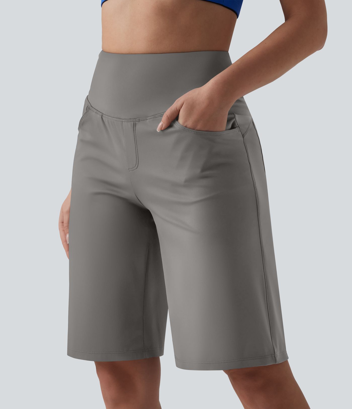 SoftlyZero™ Airy High Waisted Tummy Control InstantCool Yoga Baggy Shorts with Pockets