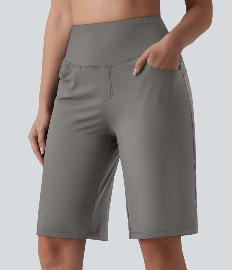 SoftlyZero™ Airy High Waisted Tummy Control InstantCool Yoga Baggy Shorts with Pockets