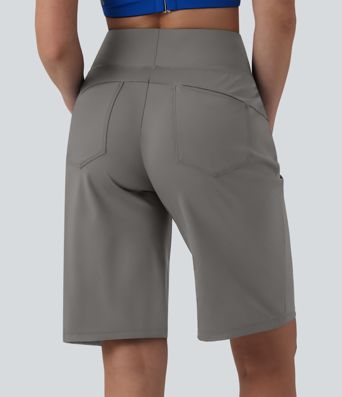 SoftlyZero™ Airy High Waisted Tummy Control InstantCool Yoga Baggy Shorts with Pockets