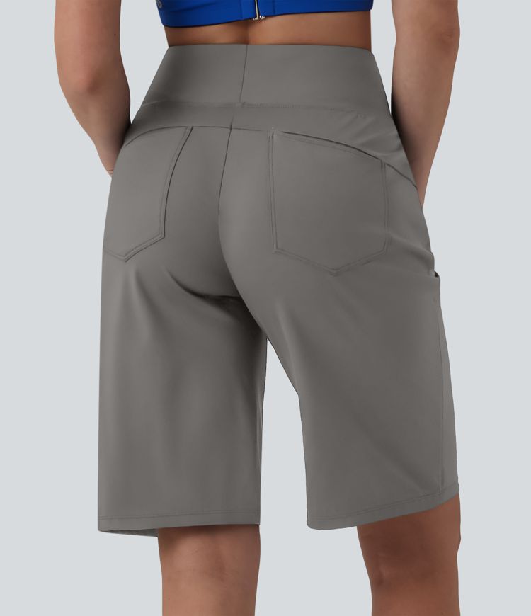 SoftlyZero™ Airy High Waisted Tummy Control InstantCool Yoga Baggy Shorts with Pockets