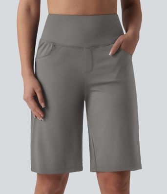SoftlyZero™ Airy High Waisted Tummy Control InstantCool Yoga Baggy Shorts with Pockets