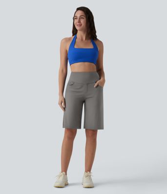 SoftlyZero™ Airy High Waisted Tummy Control InstantCool Yoga Baggy Shorts with Pockets