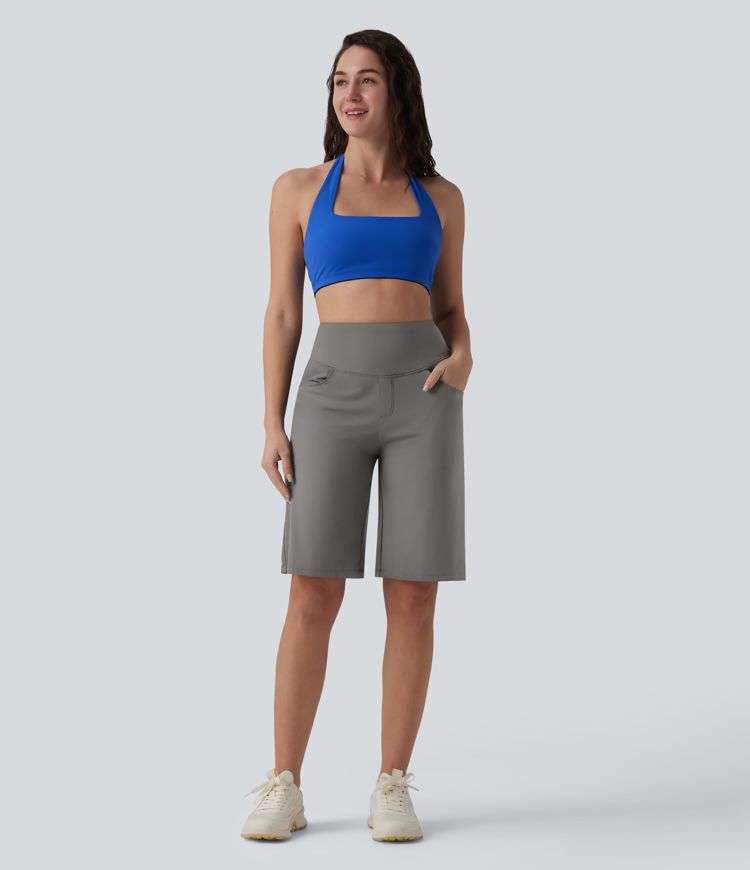 SoftlyZero™ Airy High Waisted Tummy Control InstantCool Yoga Baggy Shorts with Pockets