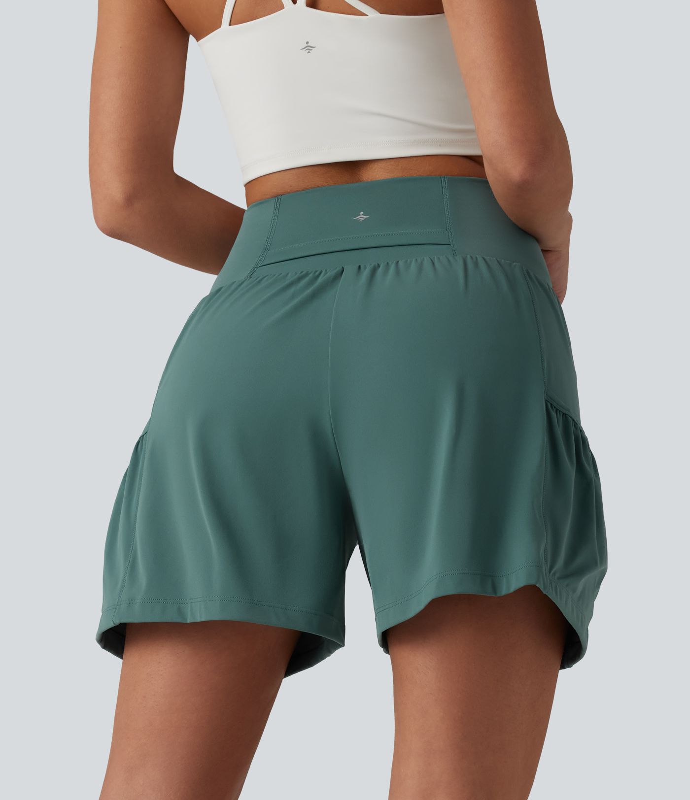SoftlyZero™ Airy High Waisted Tummy Control 2-in-1 Cool Touch Workout Shorts 5'' with Pockets