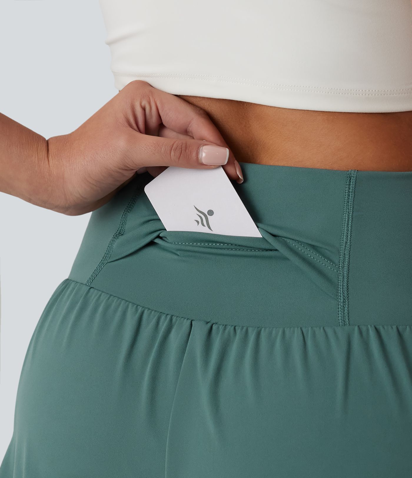 SoftlyZero™ Airy High Waisted Tummy Control 2-in-1 Cool Touch Workout Shorts 5'' with Pockets