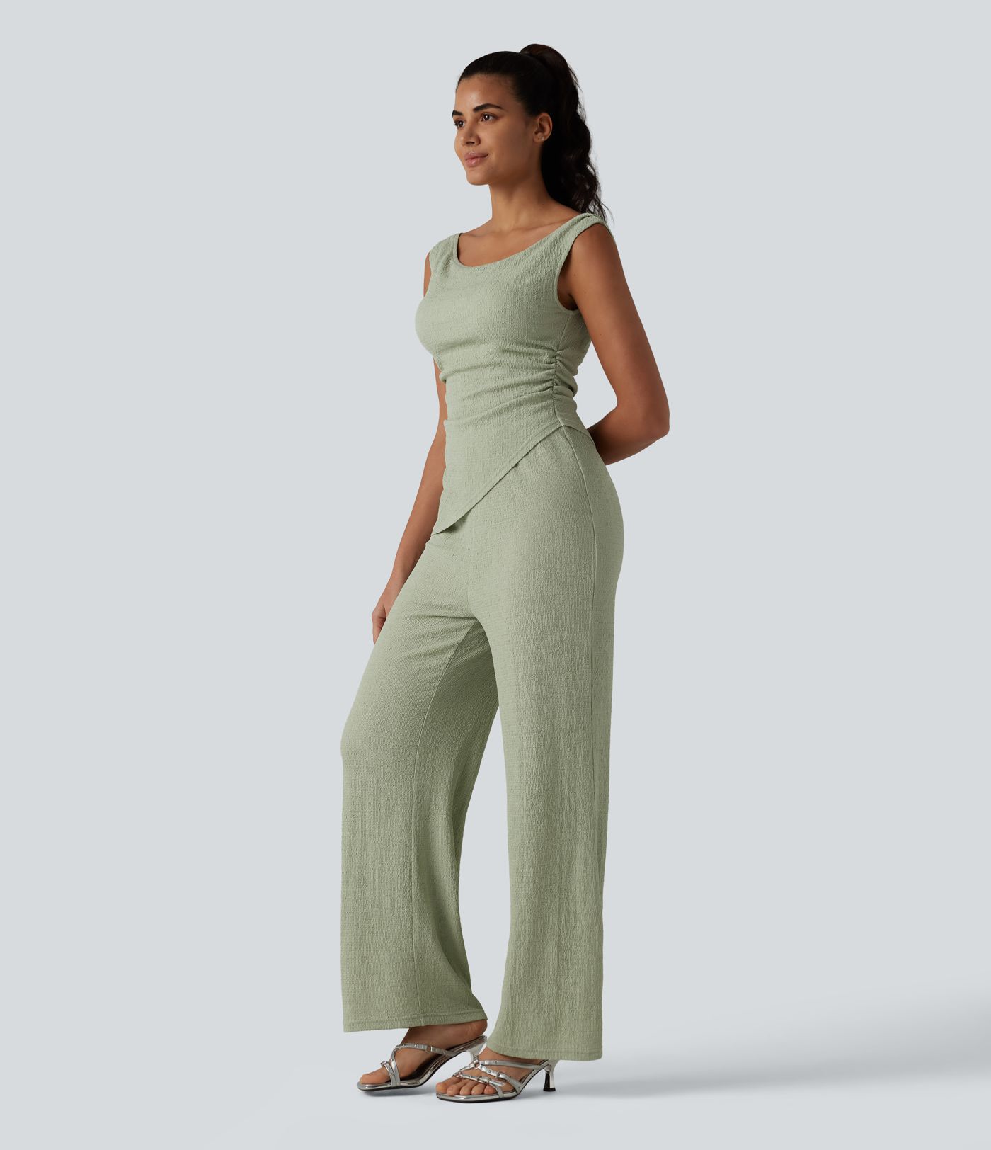 Off Shoulder Built-in Bra Casual Jumpsuit-Easy Peezy Edition
