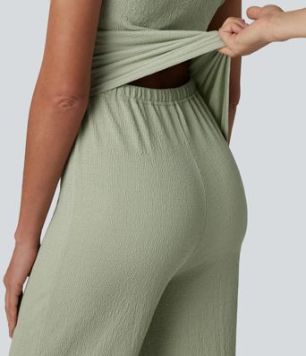 Off Shoulder Built-in Bra Casual Jumpsuit-Easy Peezy Edition