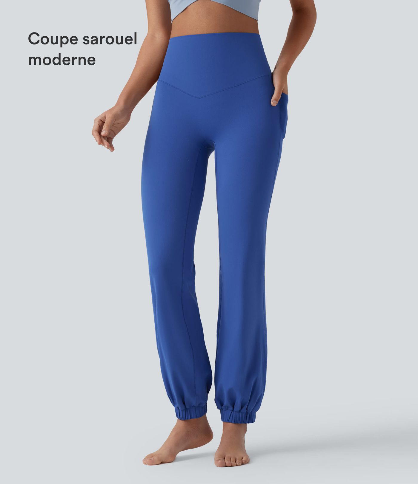 Jogging ballon danse SoftlyZero™ taille haute gainant avec poches