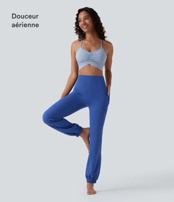 Jogging ballon danse SoftlyZero™ taille haute gainant avec poches