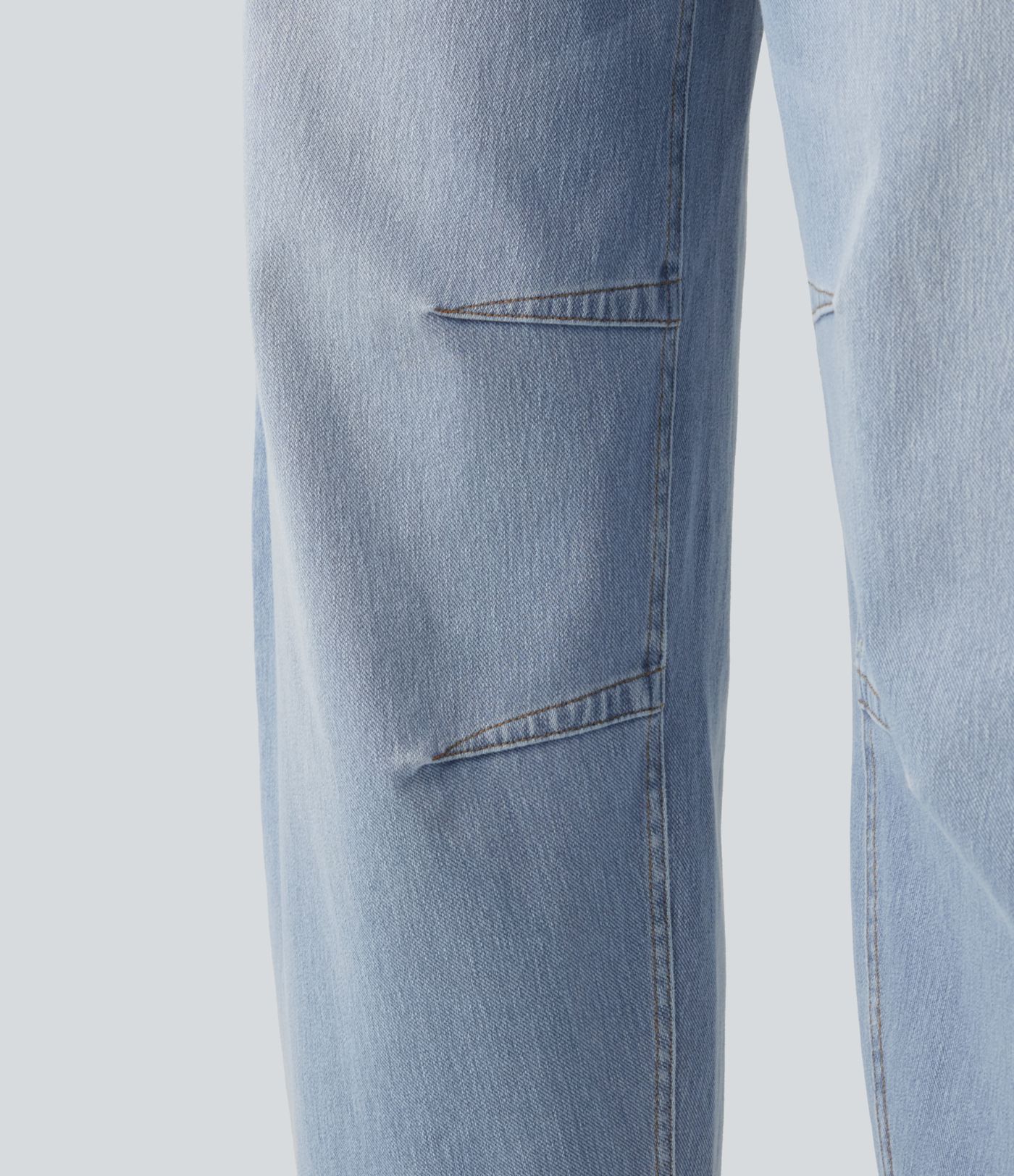 Halara Flex™ Mid Rise Pockets Women Wide Leg Baggy Barrel Leg Casual Denim Jeans