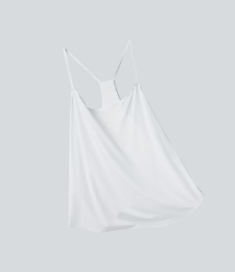 U Neck Racerback Curved Hem Cool Touch Yoga Tank Top