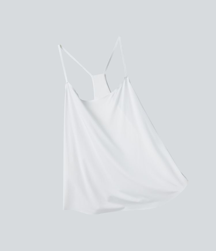 U Neck Racerback Curved Hem Cool Touch Yoga Tank Top