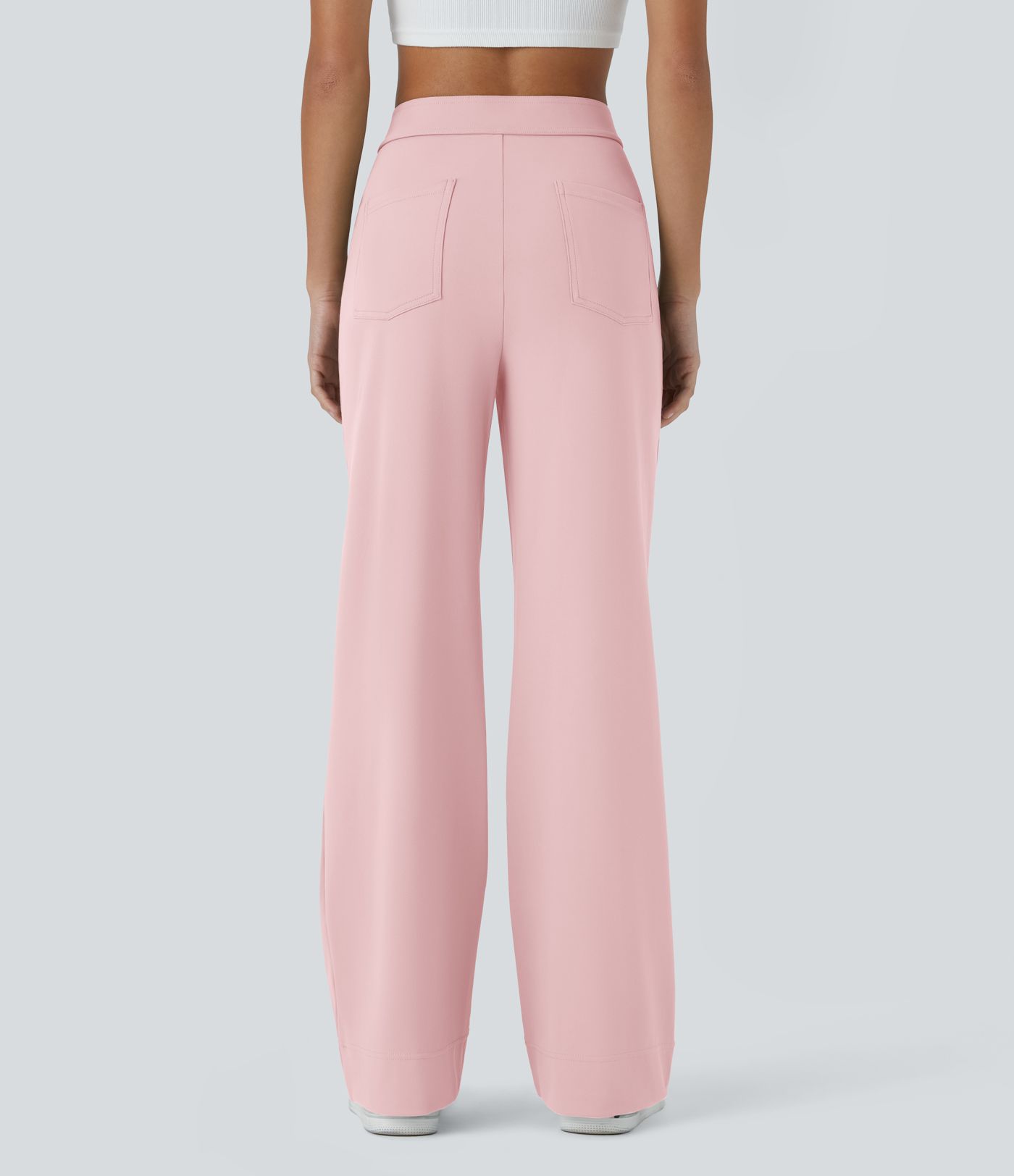 DayStretch High Waisted Pockets Straight Leg Casual Pants