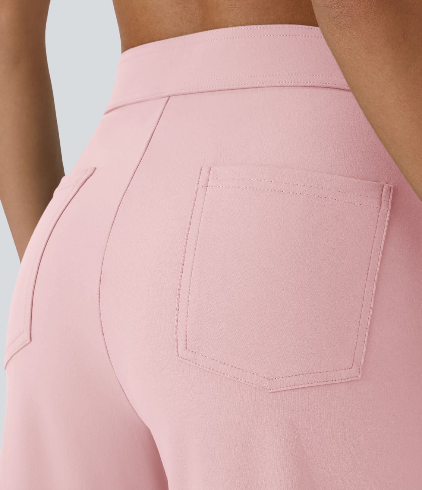 DayStretch High Waisted Pockets Straight Leg Casual Pants