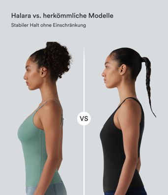 Lässiges Tanktop mit Rundhalsausschnitt und integriertem BH - B-E Cups