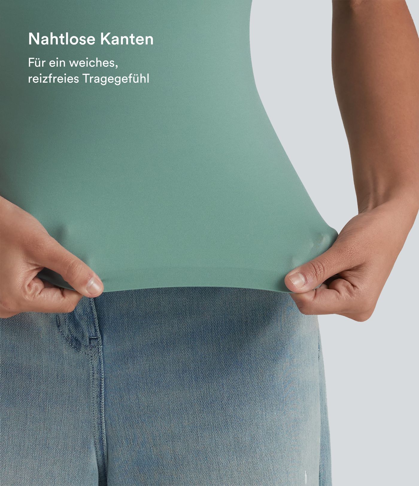 Lässiges Tanktop mit Rundhalsausschnitt und integriertem BH - B-E Cups