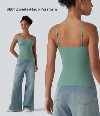 Lässiges Tanktop mit Rundhalsausschnitt und integriertem BH - B-E Cups