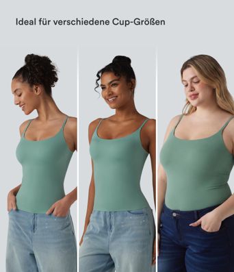 Lässiges Tanktop mit Rundhalsausschnitt und integriertem BH - B-E Cups