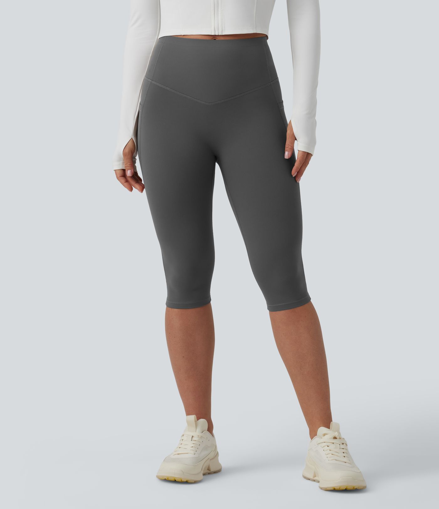 Halara UltraSculpt™ High Waisted Butt Lifting Tummy Control Pedal Pushers Shaping Training Leggings with Pockets